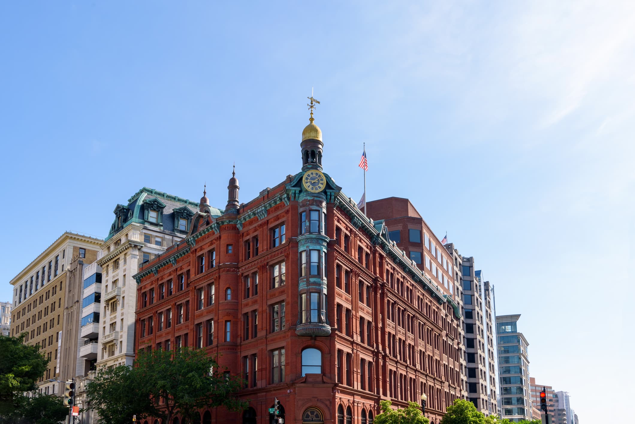 Washington DC Downtown Building with blue sky, Washington DC, USA